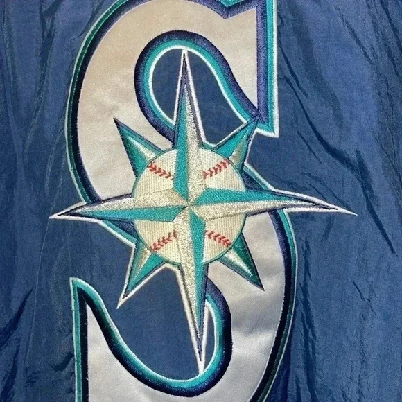 Vintage Seattle Mariners MLB Starter puffer coat size XL - Picture 6 of 6